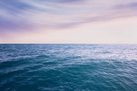 Blue clear sea and sky Stock Photos