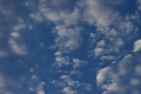The blue clear sky with the white clouds in Sapporo Japan Stock-Fotos