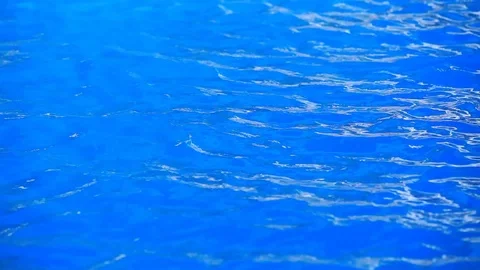Blue clear water with small waves - ecological idyll Видео 92210759