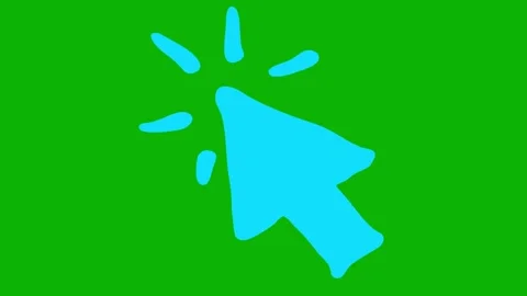 Blue click icon ray 2 green Stock Footage 258896008