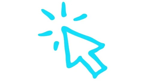 Blue click icon ray white Stock Footage 255209002