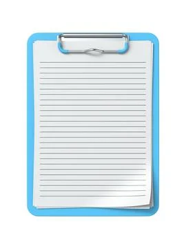 Blue clipboard 3D Stockillustratie