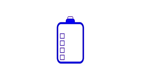 Blue clipboard icon with four empty checkboxes and no lines on a animation .. Stock Footage 321862784