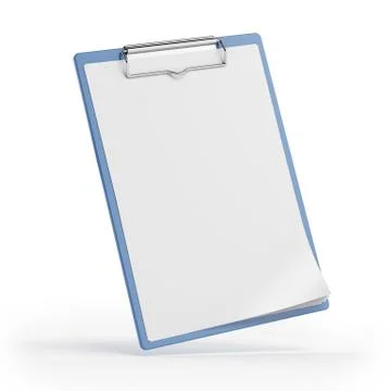 Blue clipboard with paper sheet Stockillustratie