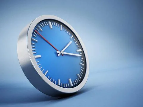 Blue clock background Blue clock background with copy space. Copyright: xZ... Stock Photos