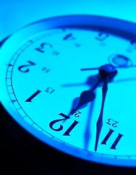 BLUE CLOCK FACE Stock Photos
