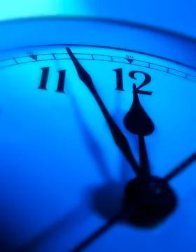 BLUE CLOCK FACE Stock Photos