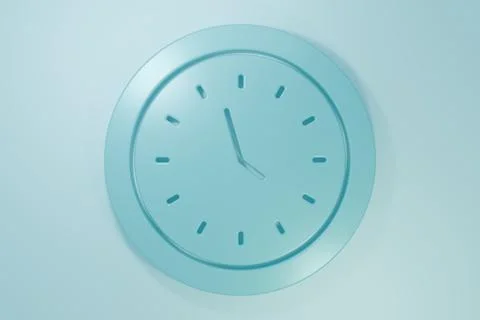 Blue Clock icon isolated on blue background. Time symbol. Minimalism concep.. イラスト素材
