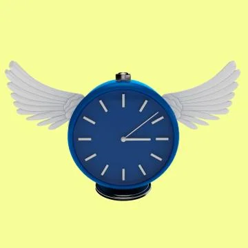 Blue clock Stock Illustration