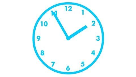 Blue clock number white Stock Footage 237745357