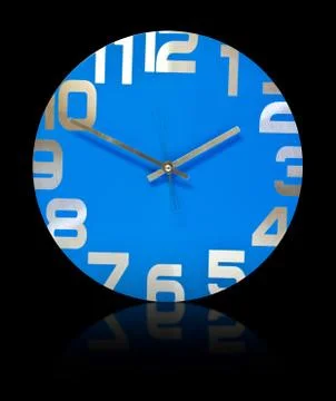 Blue clock Stock Photos