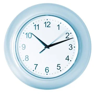 Blue clock with running second hand blue clock with running second hand Co... Stock Photos