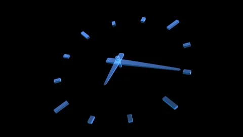 Blue clocks Stock Footage 104917304