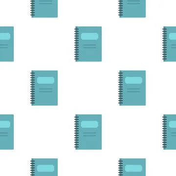 Blue closed spiral notebook pattern seamless 스톡 일러스트