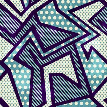 Blue cloth seamless pattern with grunge effect Stock Illustration