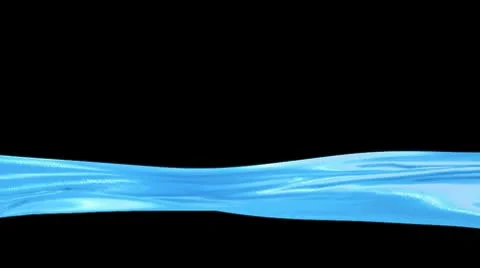 Blue Cloth Waving Lower Third, seamless loop Stock Footage 10751819