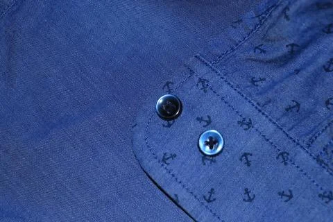 Blue clothe on two button. Stock Photos