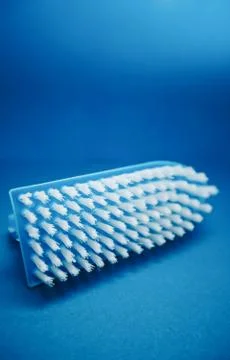 Blue clothes brush Foto stock