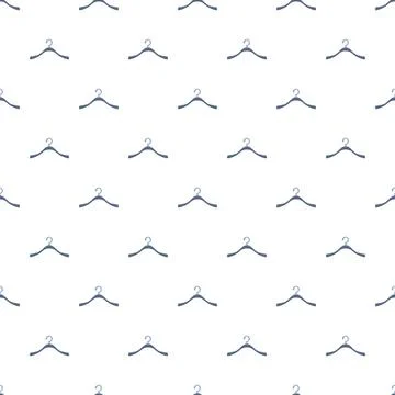 Blue clothes hangers seamless pattern background vector Stockillustratie