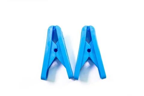 The blue clothes peg Stock Photos