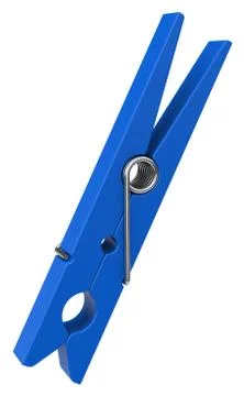 The blue clothespin Stock Illustration