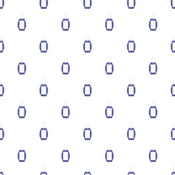 Blue clothing tags repeating pattern on white background Stock Illustration