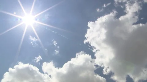 Blue Cloud and Sun Stock Footage