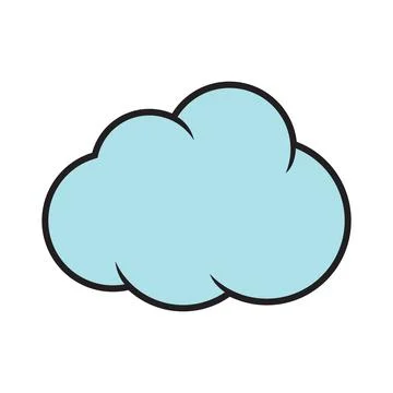Blue cloud cartoon style icon vector illustration 스톡 일러스트