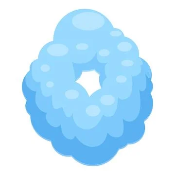 Blue cloud forming number zero in the sky Stock Illustration