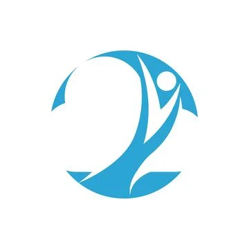 Blue cloud icon logo vector Stock Illustration