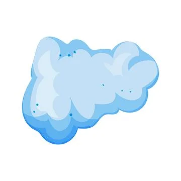 Blue cloud ink fluid dissolving element Stock Illustration