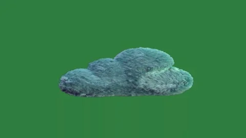 A blue cloud isolated on green screen background Stock-Footage 336858627