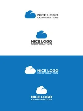 Blue cloud logo Illustrazione stock