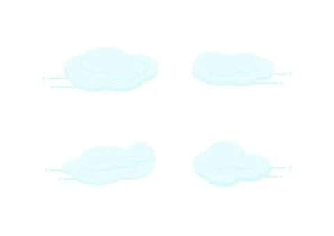 Blue cloud movement vector isolated on white background ep189 Stock Illustration