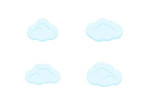 Blue cloud movement vector isolated on white background	 Stock Illustration