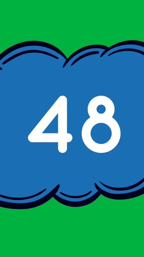 Blue cloud with numbers 4k Vidéo 323782683