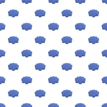 Blue cloud pattern creating seamless background design Stock Illustration