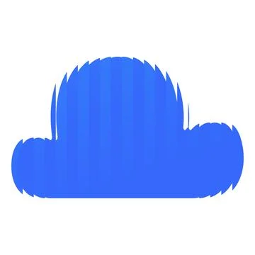 Blue cloud with a ribbed glass effect. Abstract shape in Y2K style. Stock Illustration