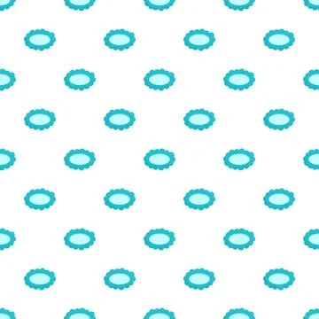 Blue cloud shapes repeating on white background seamlessly Stock Illustration
