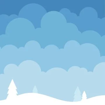 Blue cloud on sky vector background illustration Stock Illustration