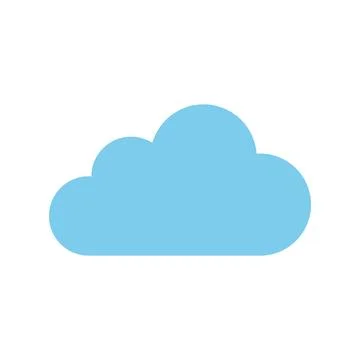 Blue cloud storage drive icon flat vector illustration Stock Illustration