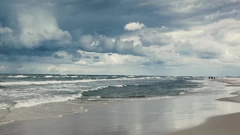 Blue cloud on the storm sky at the sea. Video stock 95276555