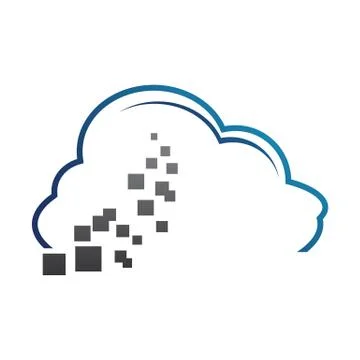 Blue cloud symbol ,big data cloud logo,big cloud technology logo. CLoud data イラスト素材