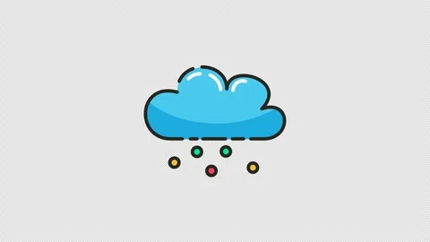 Blue cloud symbol connected to nodes, ideal for technology, networking, clo.. Stock Footage 314392846