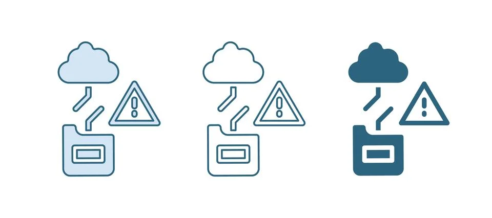 Blue Cloud technology data transfer and storage icon isolated on white back.. 스톡 일러스트