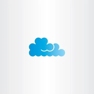 Blue cloud vector icon logo element Illustrazione stock