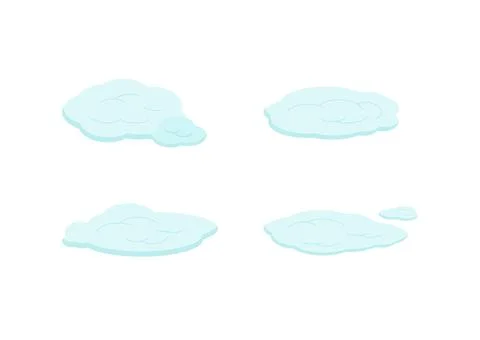 Blue cloud vector isolated on white background ep158 Stock Illustration