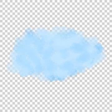 Blue cloud watercolor Stock Illustration