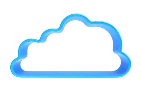Blue cloud on a white background Illustrazione stock