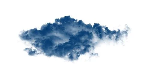 Blue cloud on white background Stock Photos